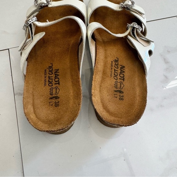 Naot Kate White Diamond Slide Sandals Size 38 / US 7 - Picture 3 of 4